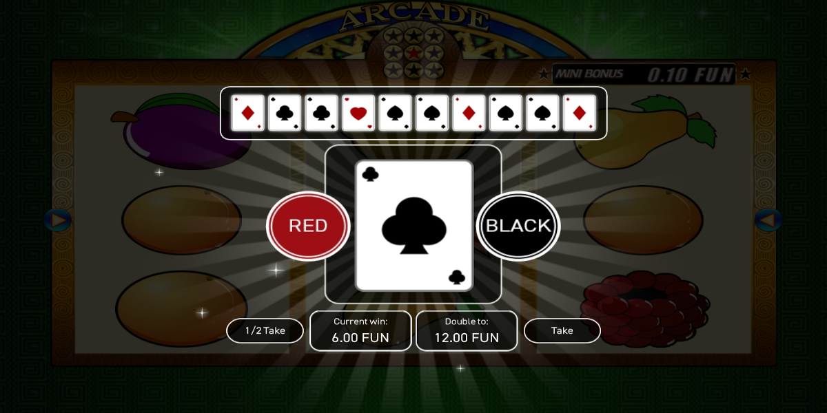 Arcade slot game Gamble feature