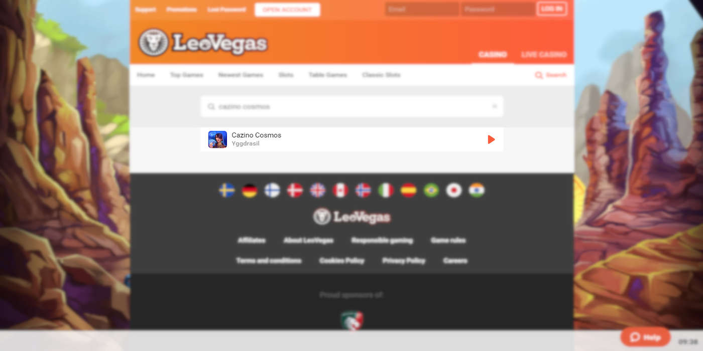Cazino Cosmos slot game Most of the Casinos have it - LeoVegas
