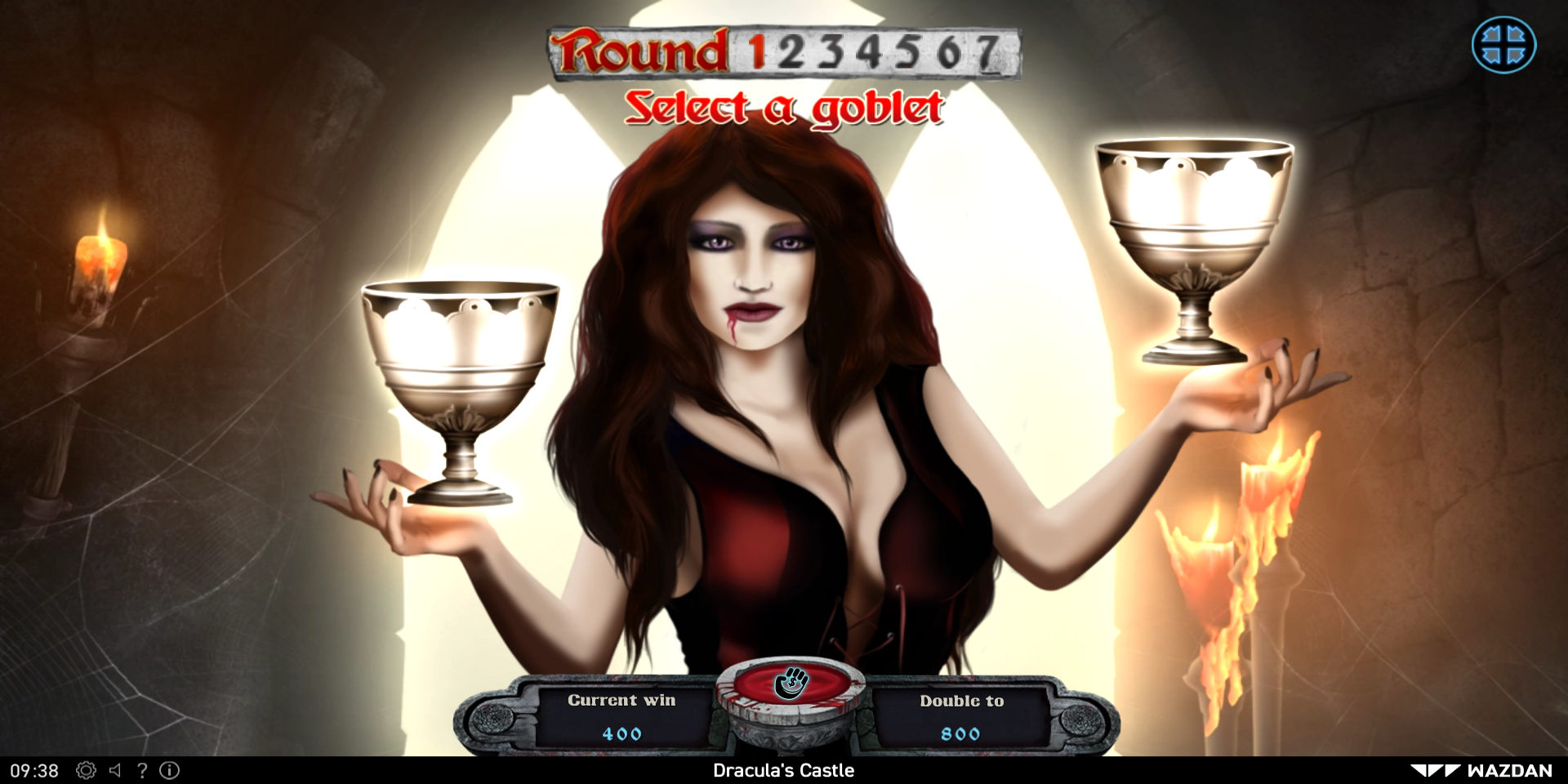 Dracula's Castle slot game Gamble feature Double to Dracula's Castle slot game Gamble feature Double to