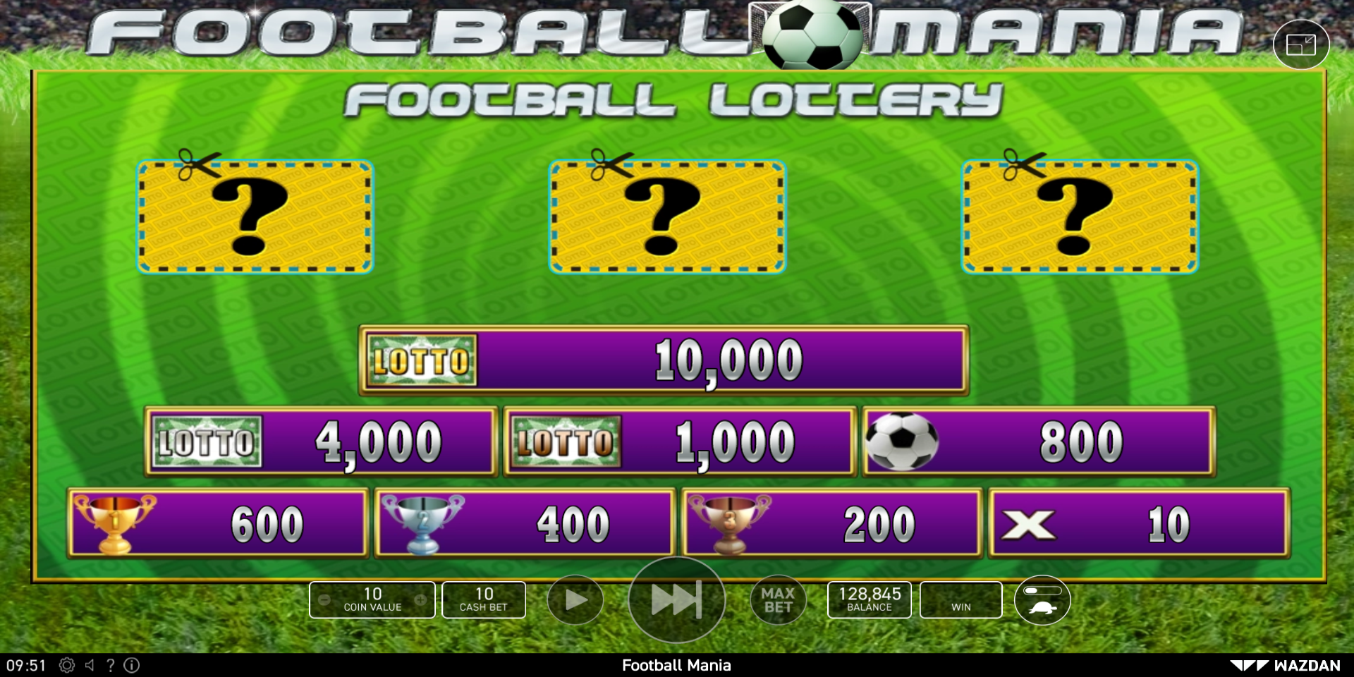 Football Mania slot game Lottery feature Football Mania slot game Lottery feature