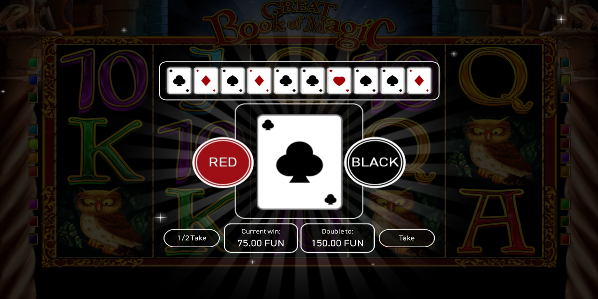 Great Book of Magic slot game Gamble feature