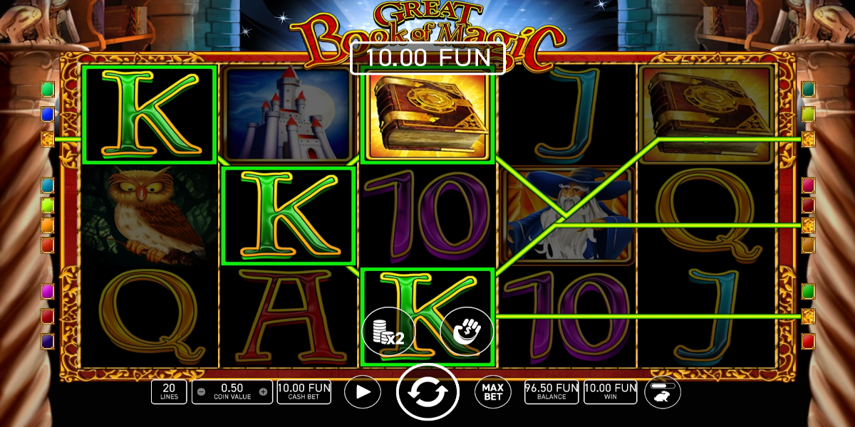 Great Book of Magic slot game Gameplay Win