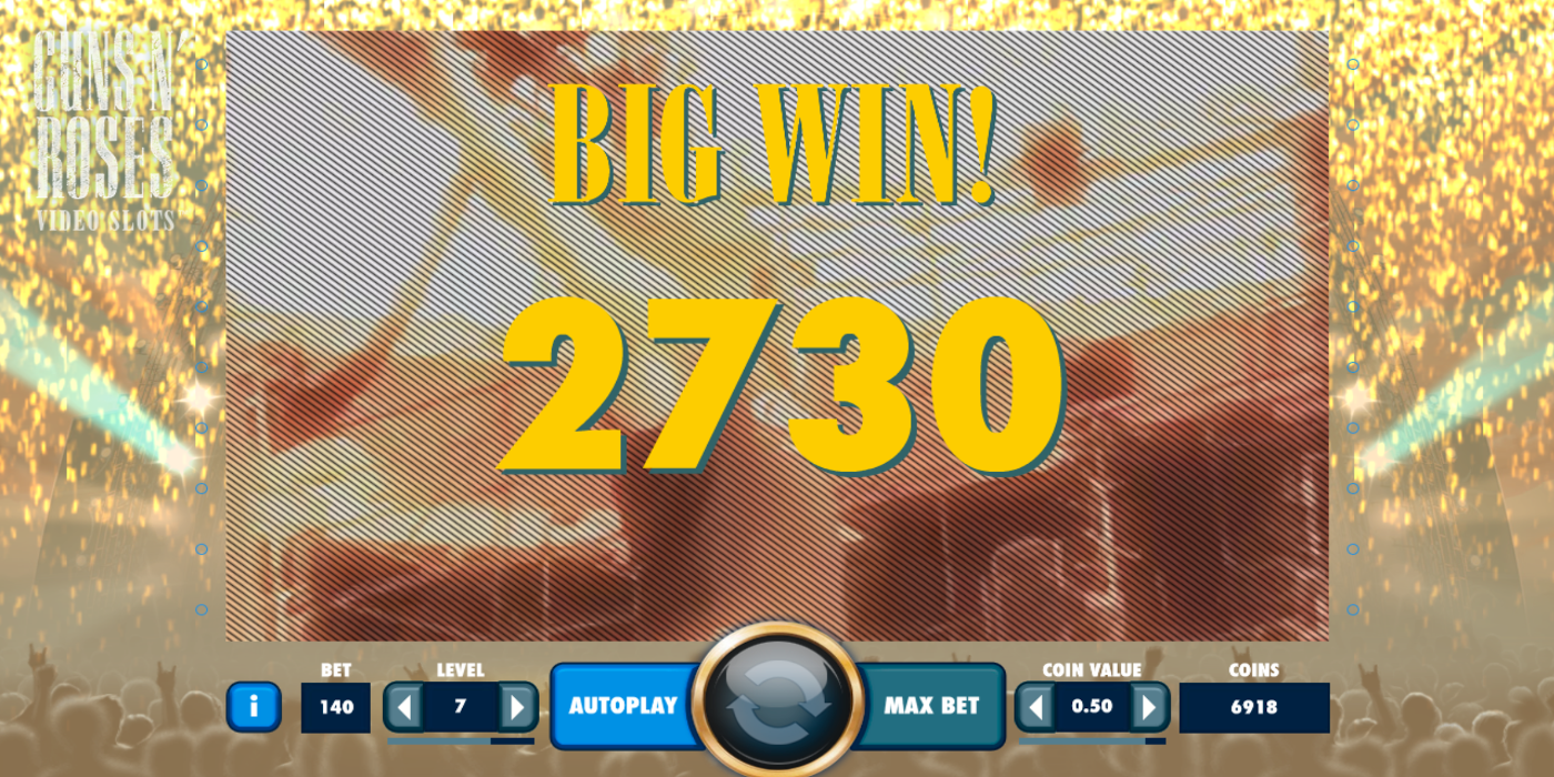 Guns N Roses slot game Big Win