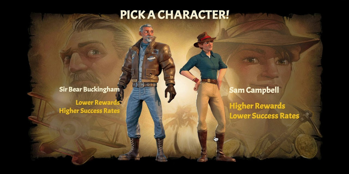 Jackpot Raiders slot game Pick a character function