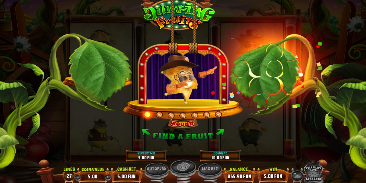 Jumping Fruits slot game Gamble feature