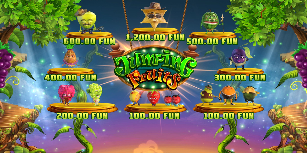 Jumping Fruits slot game Paytable with highest bet