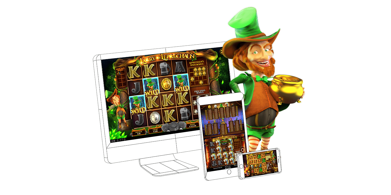 Larry The Leprechaun slot game Compatible for all devices Larry The Leprechaun slot game Compatible for all devices
