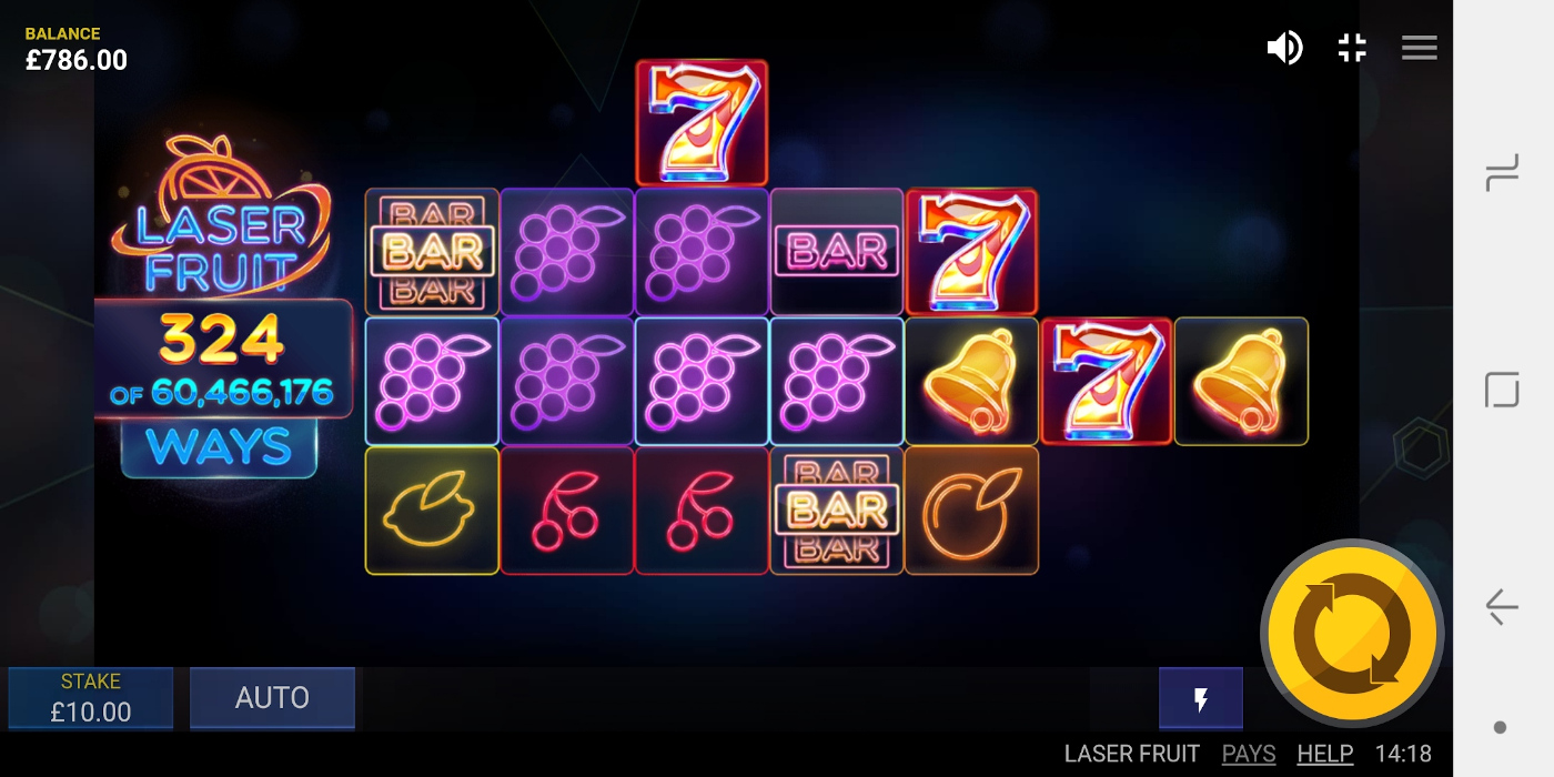 Laser Fruit slot game Compatible with a variety of Mobile devices