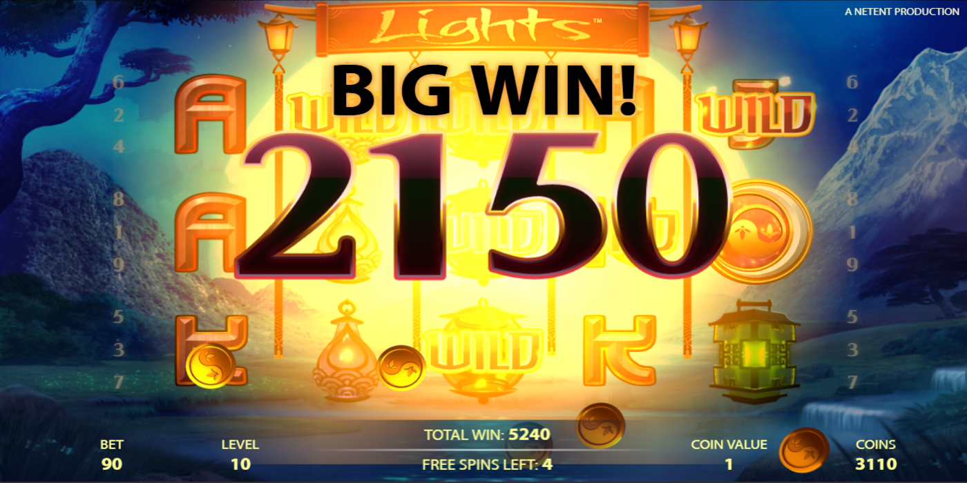 Lights slot game Big Win
