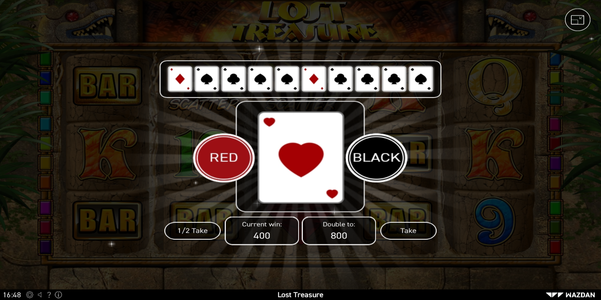 Lost Treasure slot game Gamble feature Double your Win Lost Treasure slot game Gamble feature Double your Win