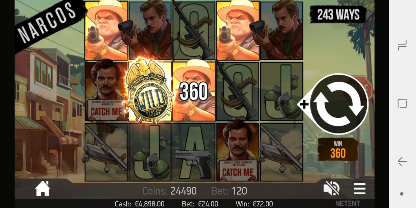 Narcos slot game Fun to Play on mobile devices