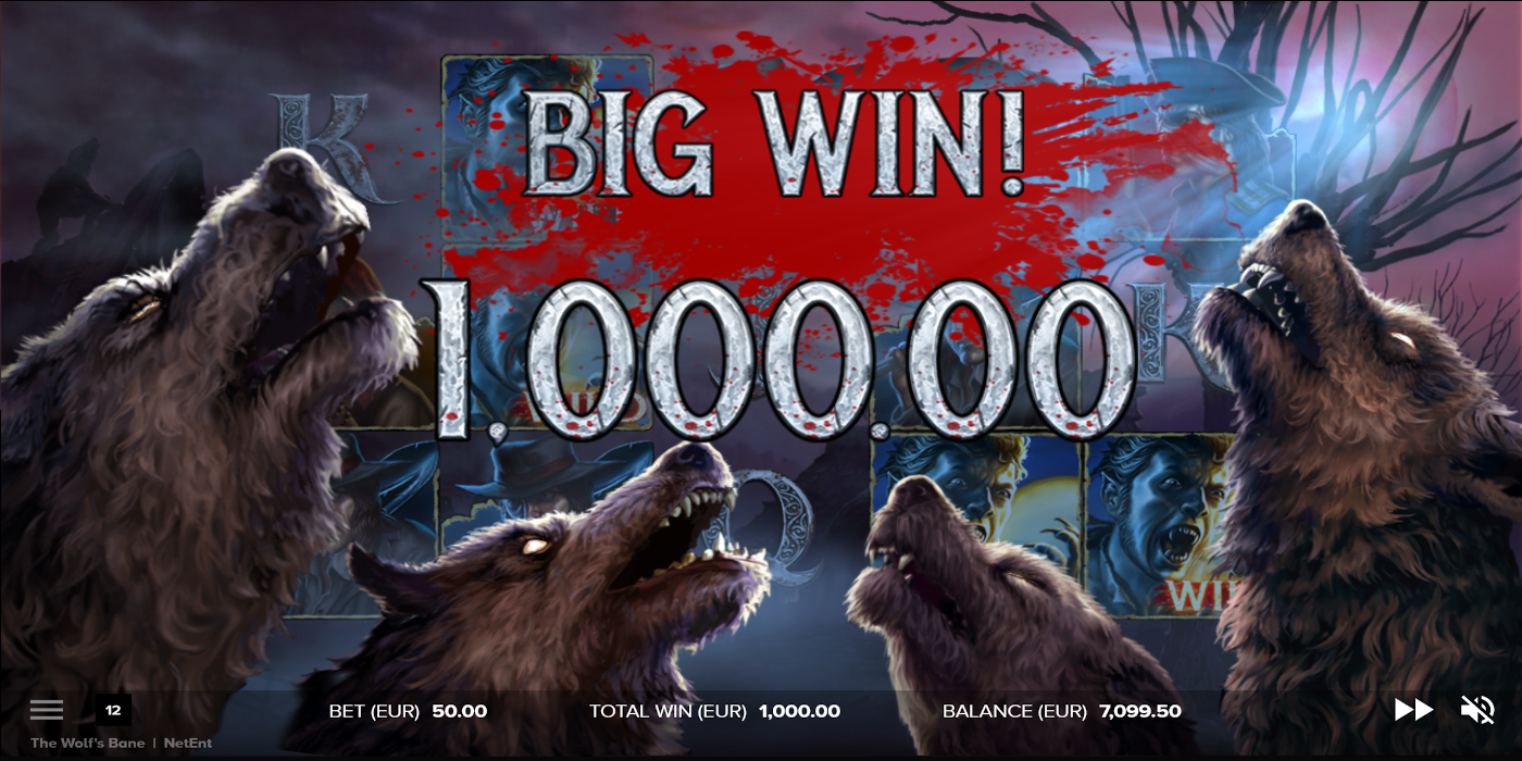 The Wolf's Bane slot game Big Win