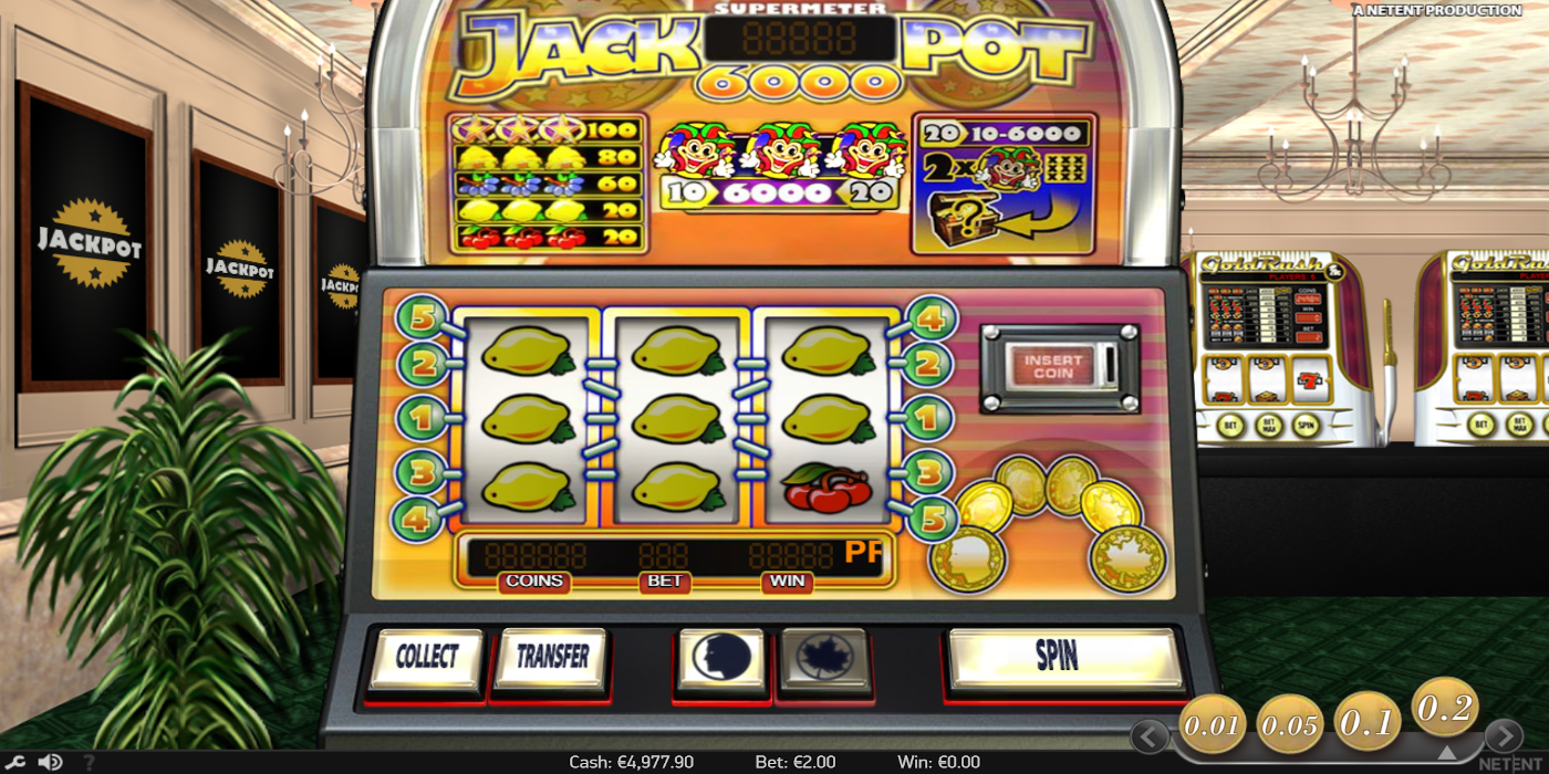 Jackpot 6000 slot game Gameplay Win