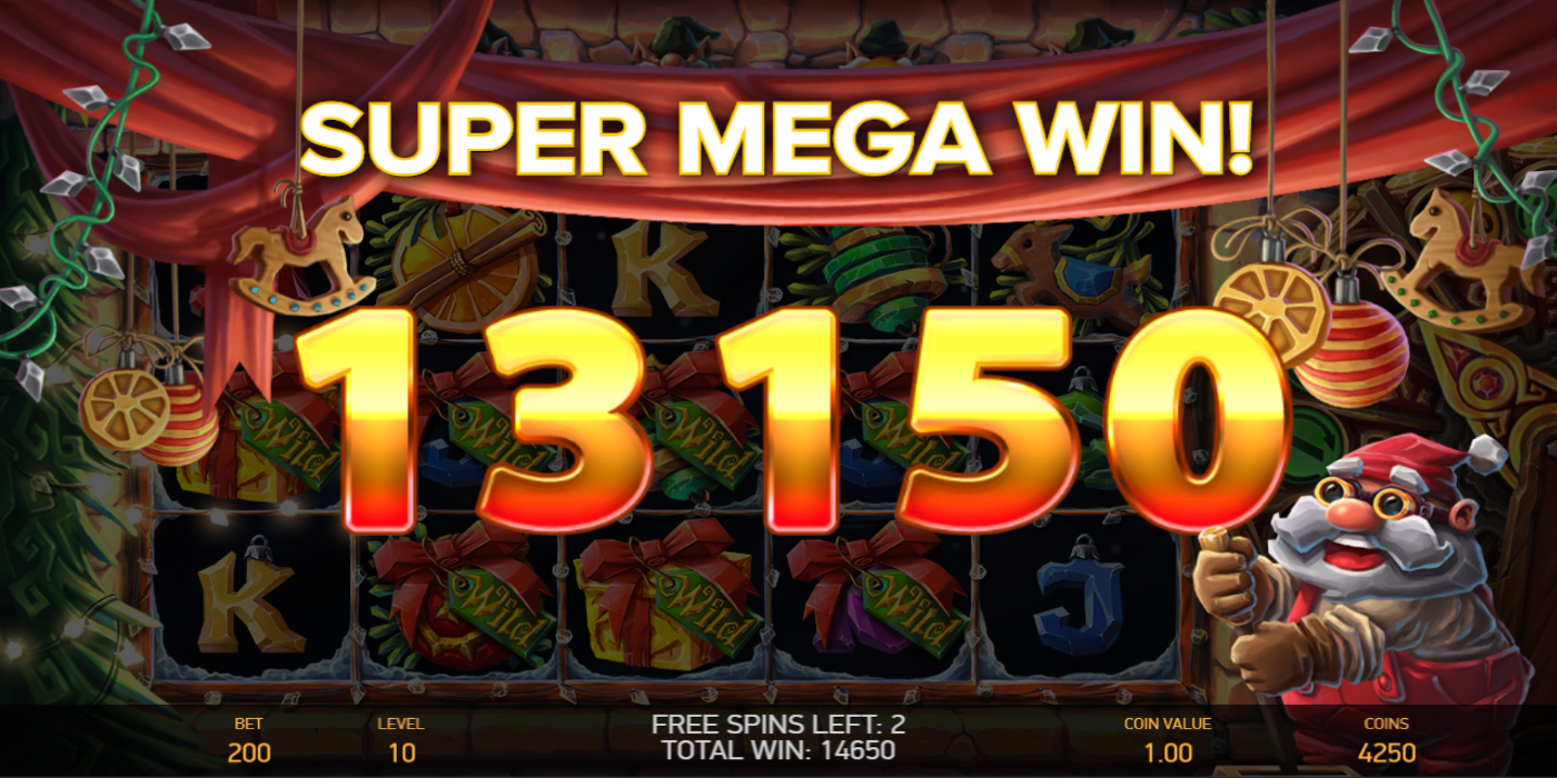 Jingle Spin slot game Super Mega Win during Free Spins Jingle Spin slot game Super Mega Win during Free Spins