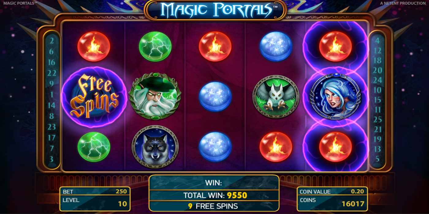 Magic Portals slot game More Portals during Free Spins round Magic Portals slot game More Portals during Free Spins round