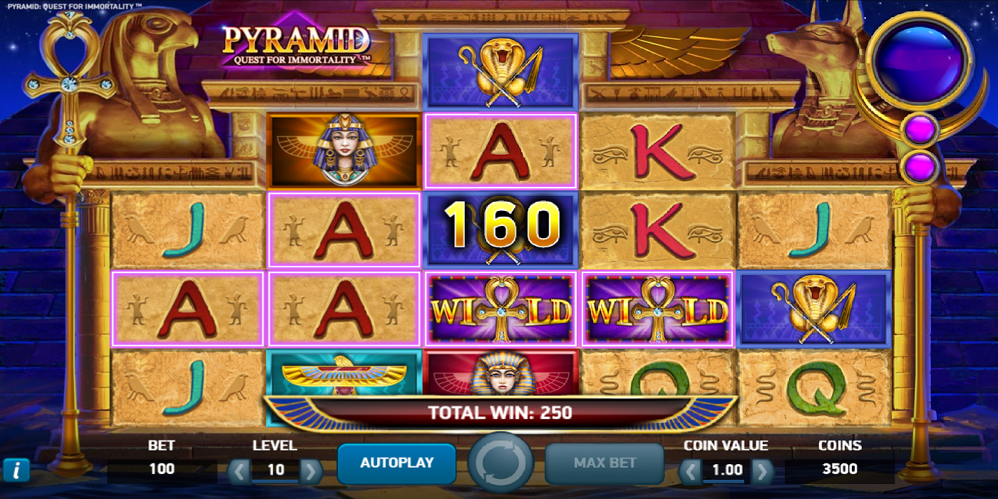 Pyramid slot game Wild Symbols feature