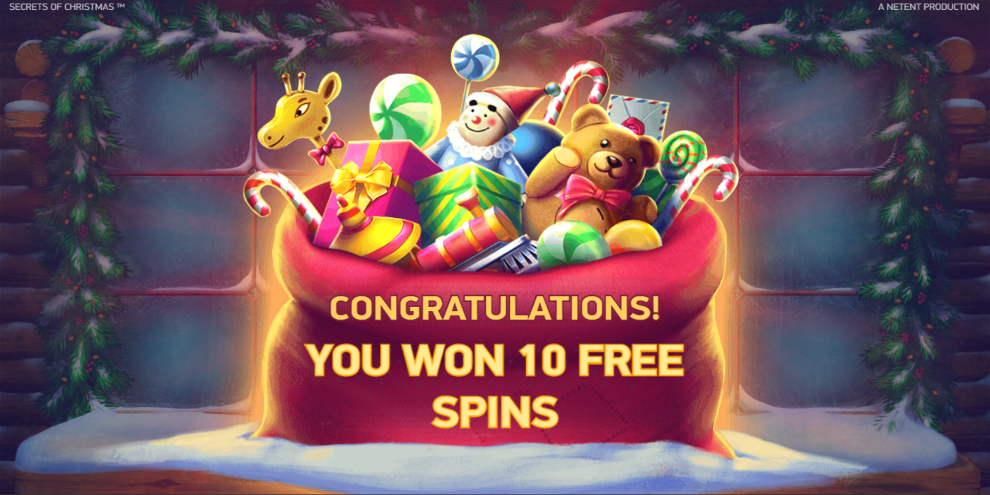 Secrets of Christmas slot game 10 Free Spins Won
