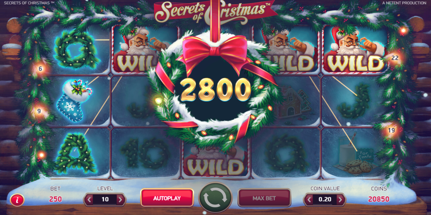 Secrets of Christmas slot game Wild Symbols Win