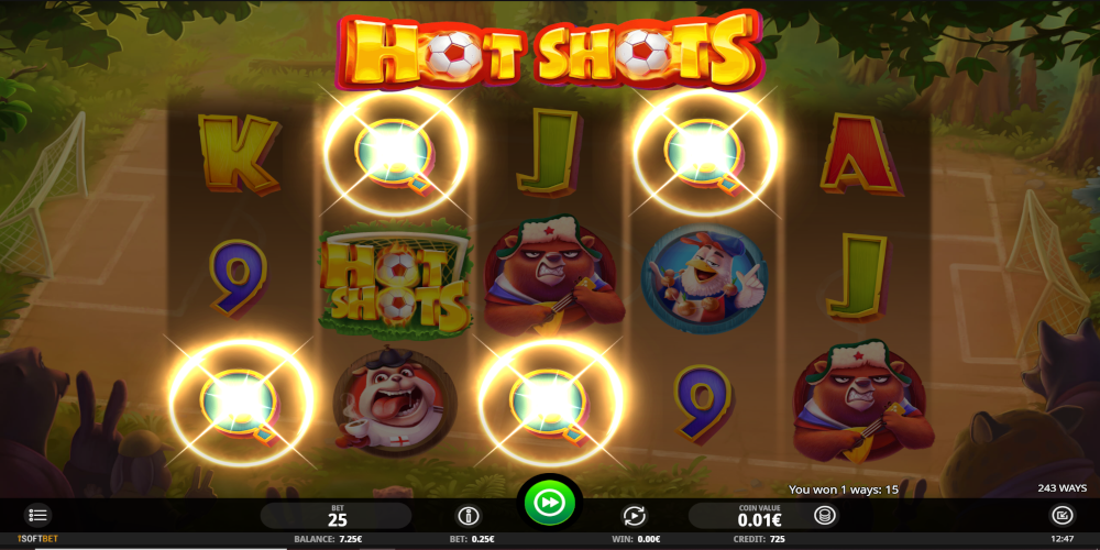 Hot Shots slot game GamePlay Hot Shots slot game GamePlay