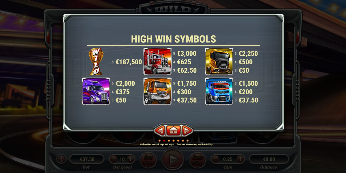 Wild Trucks slot game High Win Symbols