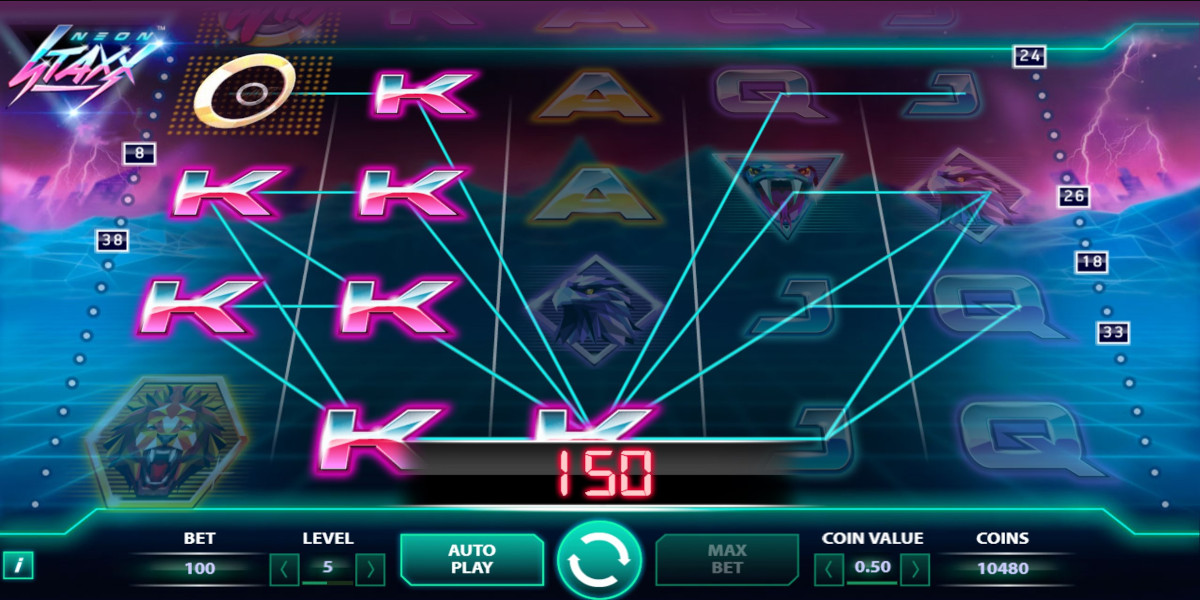 Neon Staxx slot game Gameplay Win