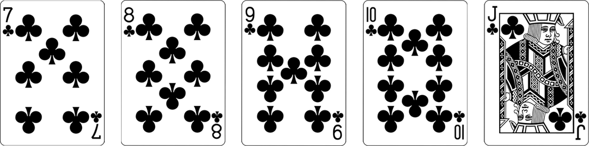 Комбинации в покере Стрит-флэш - Straight flush Комбинации в покере Стрит-флэш - Straight flush