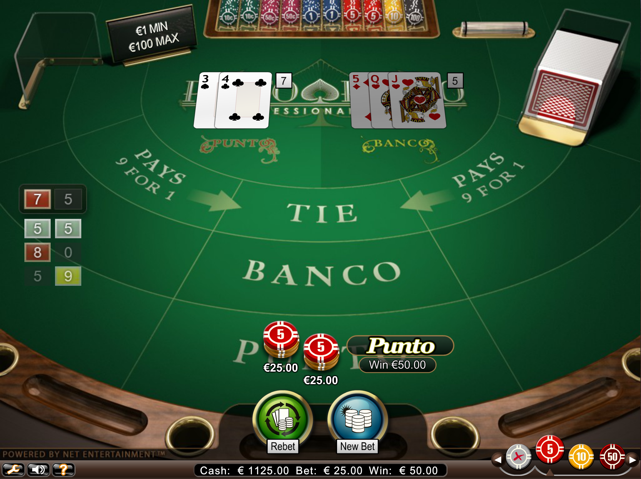 Punto Banco rules