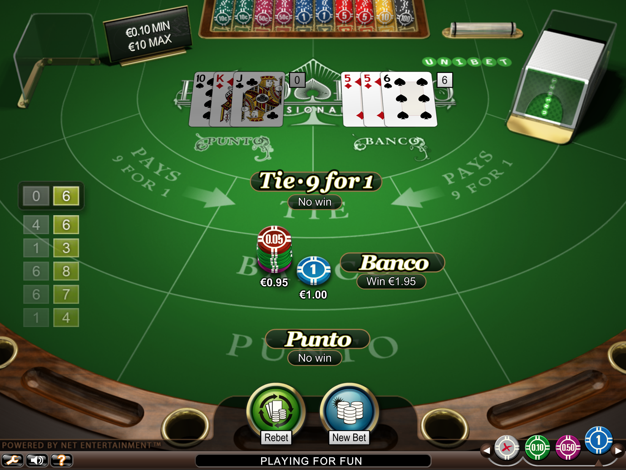 Punto Banco strategy