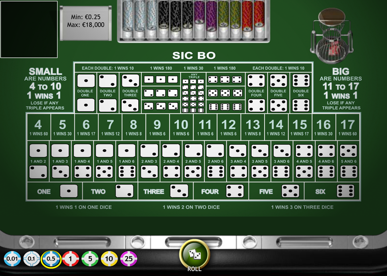 how to play sic bo-online