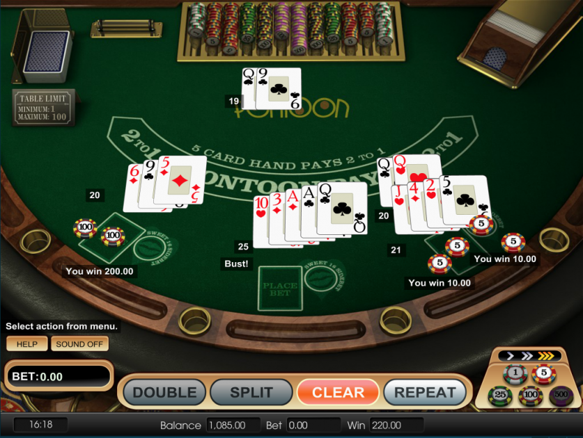 pontoon blackjack 21_card game