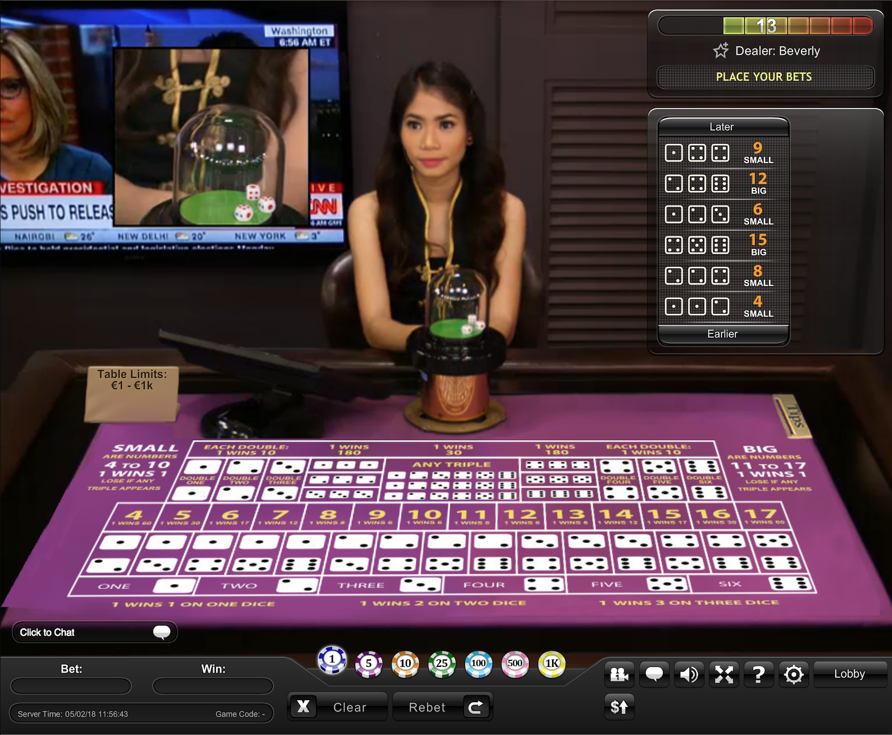 sic bo-online-casino dice game-live