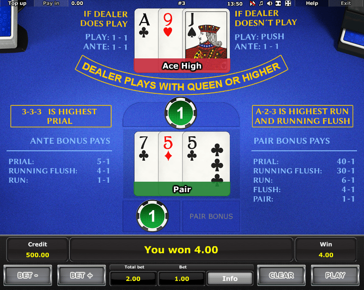 three card brag-card game-online