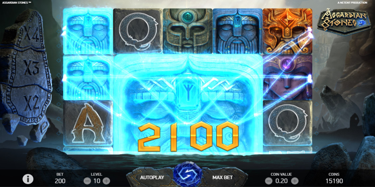 Asgardian Stones slot game Avalanche symbol Won