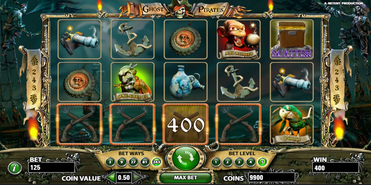 Ghost Pirates slot game Gameplay Win