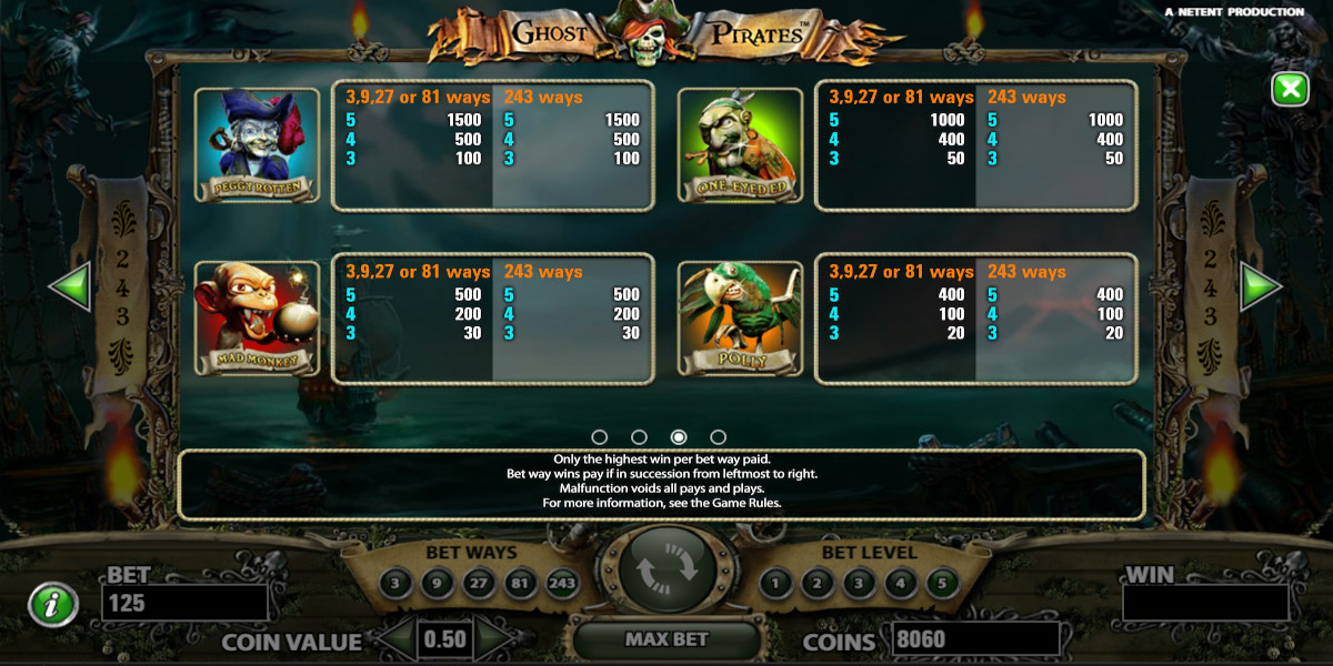 Ghost Pirates slot game High Symbols Wins