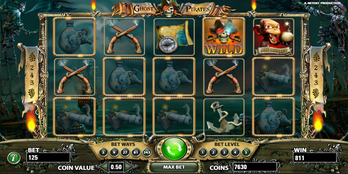 Ghost Pirates slot game Wild Symbol Win