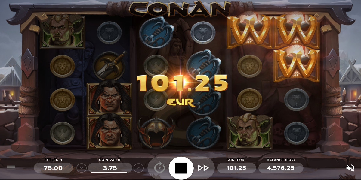 Conan slot game Gameplay Win