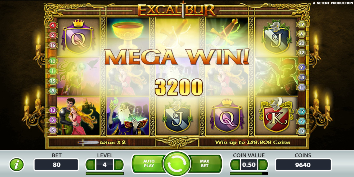 Excalibur slot game Mega Win