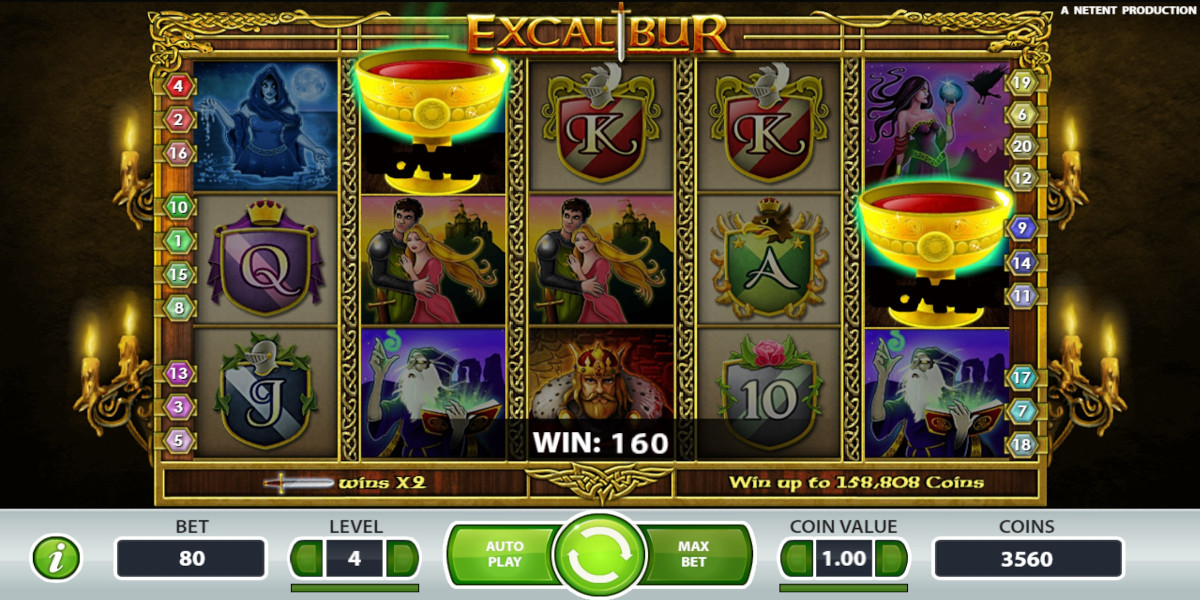 Excalibur slot game Scatter symbols win