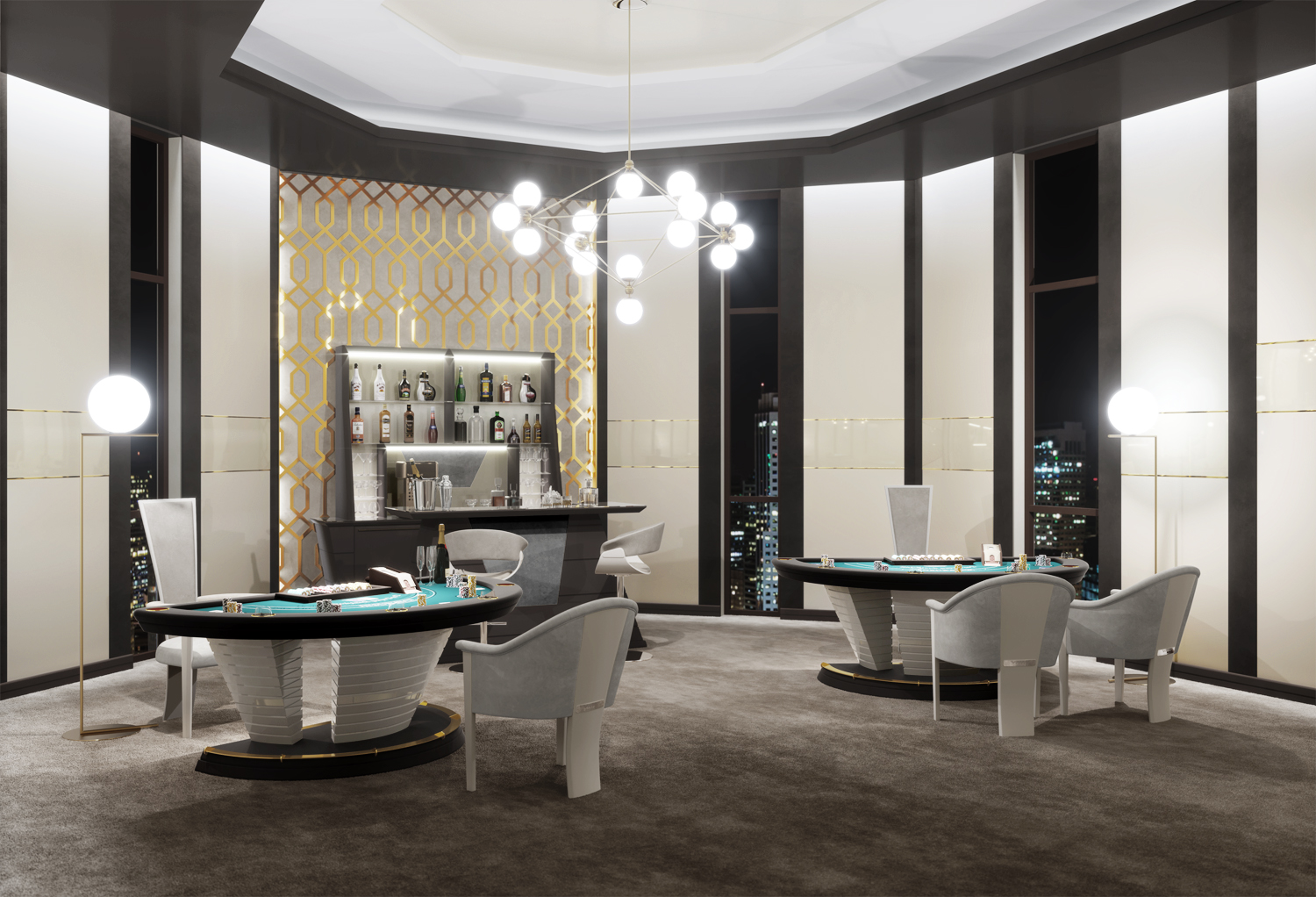 Luxury private blackjack table