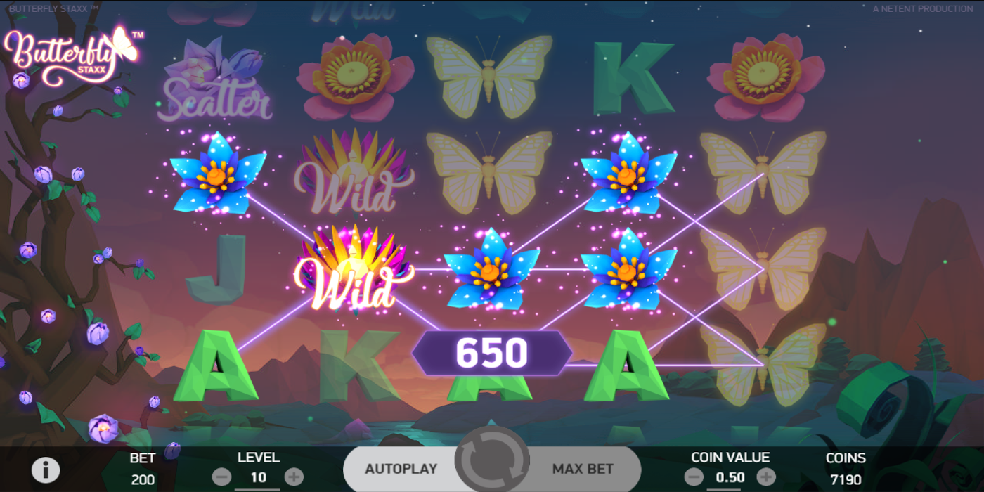 Butterfly staxx slot game Wild Symbol win