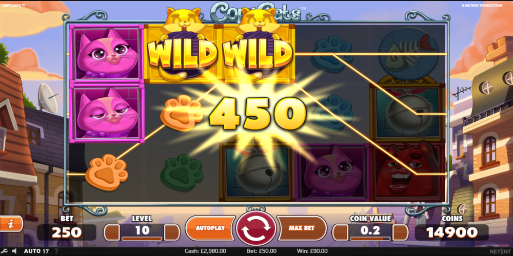 Copy Cats slot game GamePlay