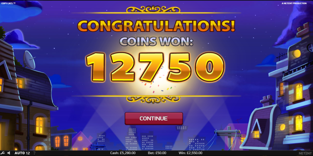 Copy Cats slot game Win during Free Spins