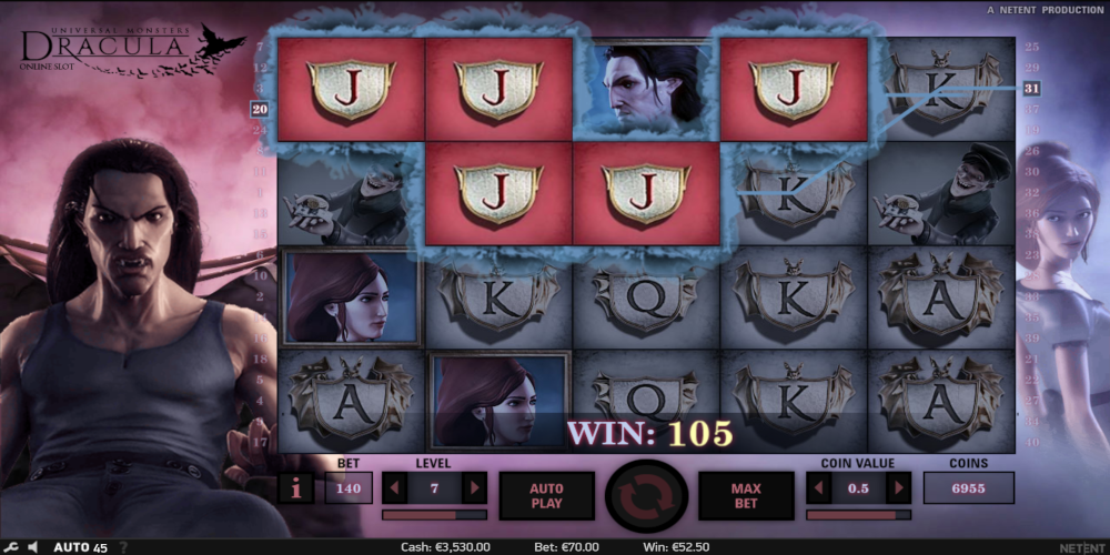 Dracula slot game Bat Feature