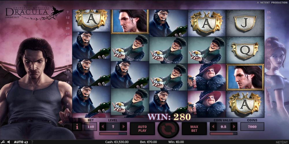 Dracula slot game GamePlay