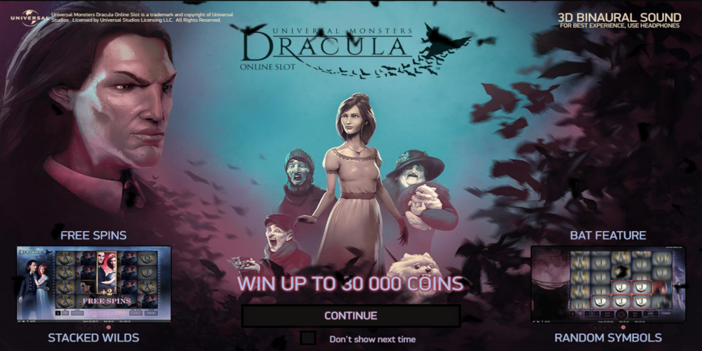 Try Dracula slot machine free play DEMO at the top of this page