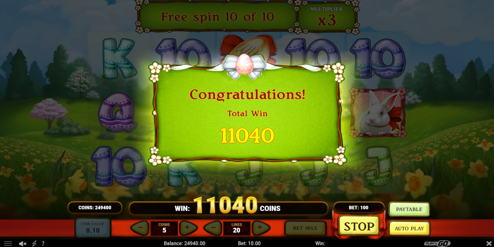 Easter Eggs slot game Win during Free Spin Easter Eggs slot game Win during Free Spin