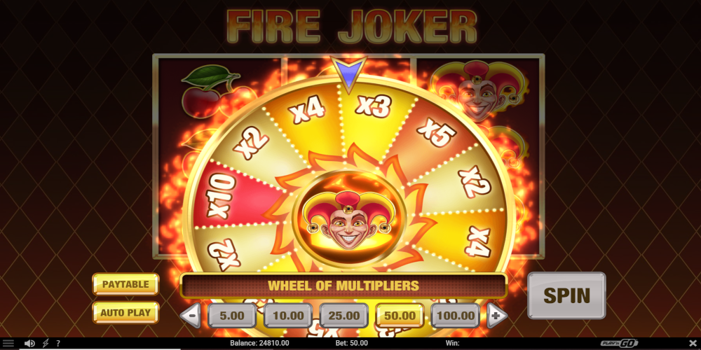 Fire Joker online casino game Wheel of Multipliers