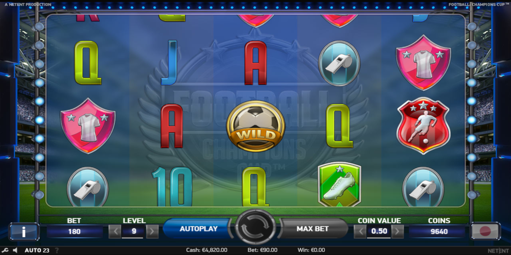 Football Champions Cup slot game GamePlay