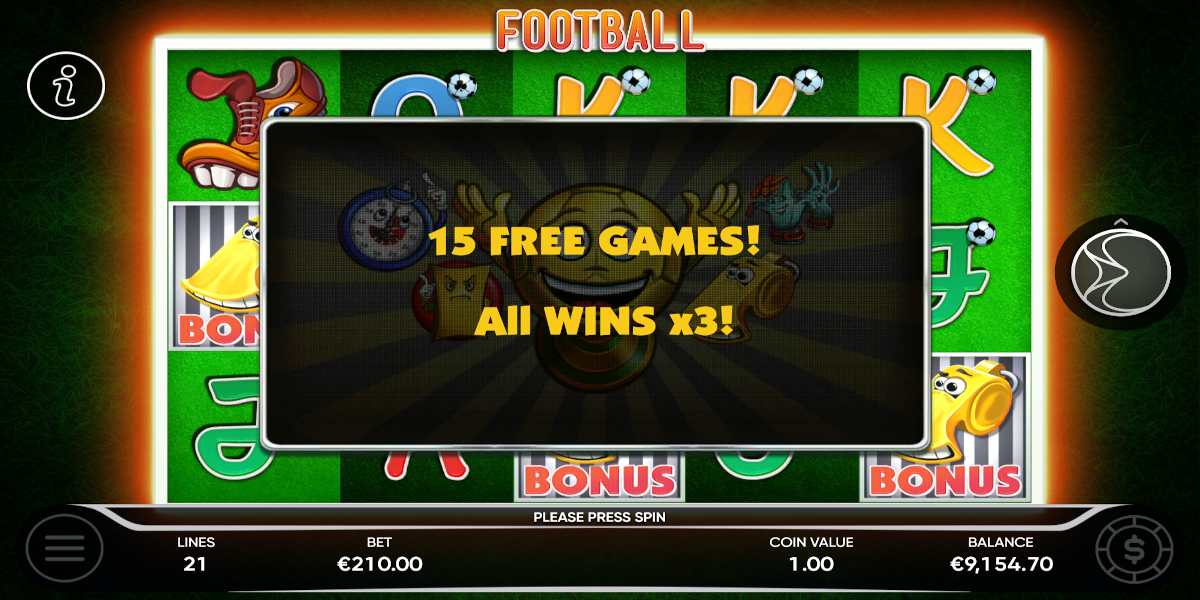 Football slot game Free Spins